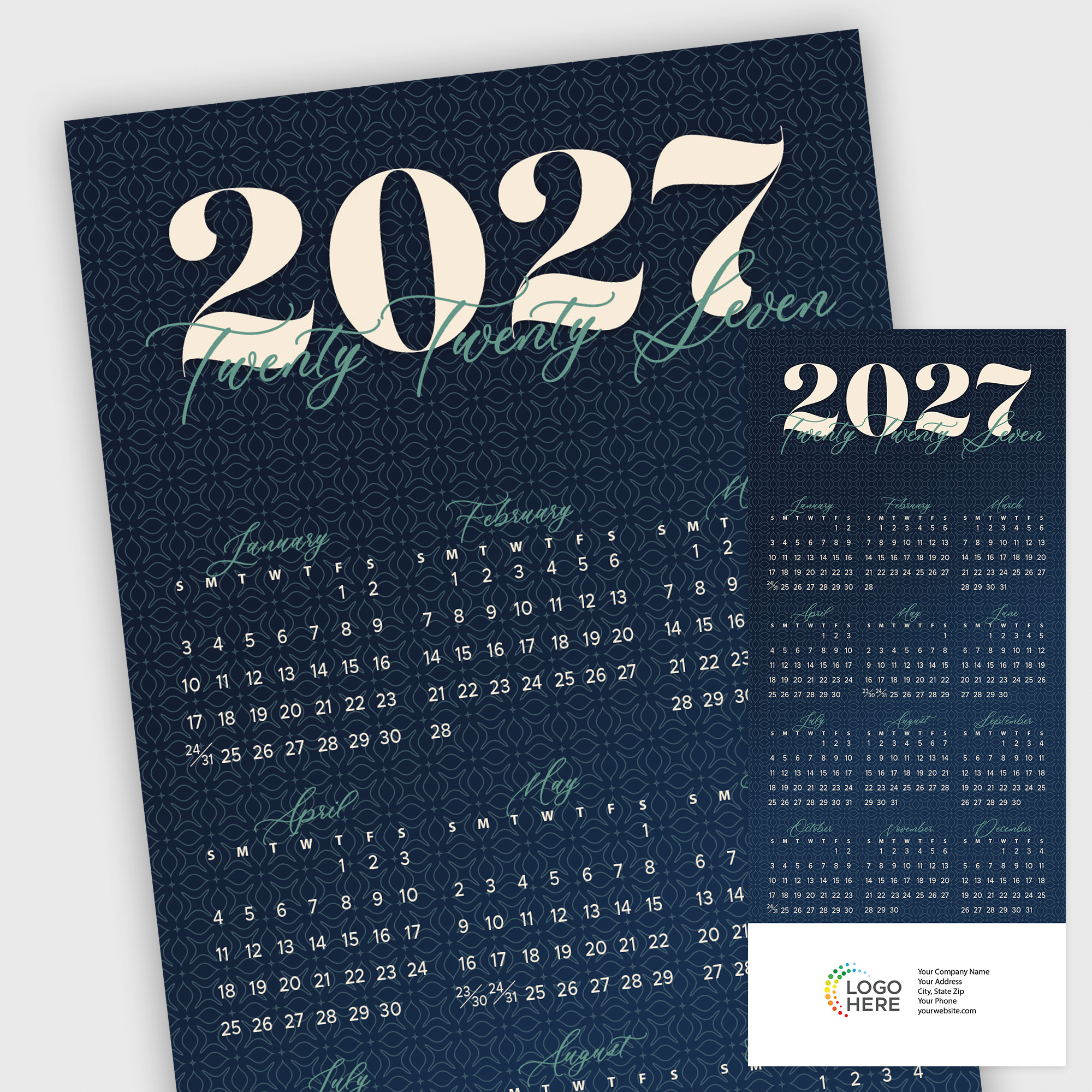 Graphic Mini Calendar D3492Q-B